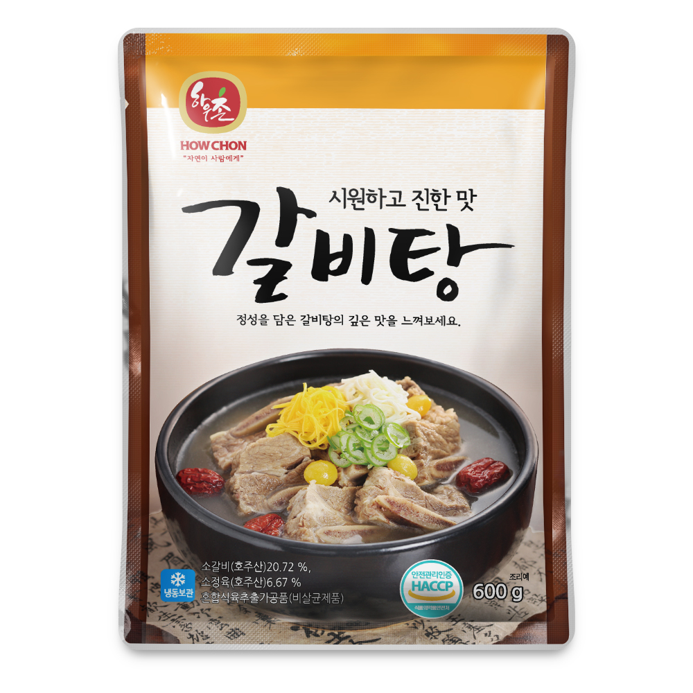 [하우촌] 갈비탕 600g  1팩 / 4팩 (냉동)